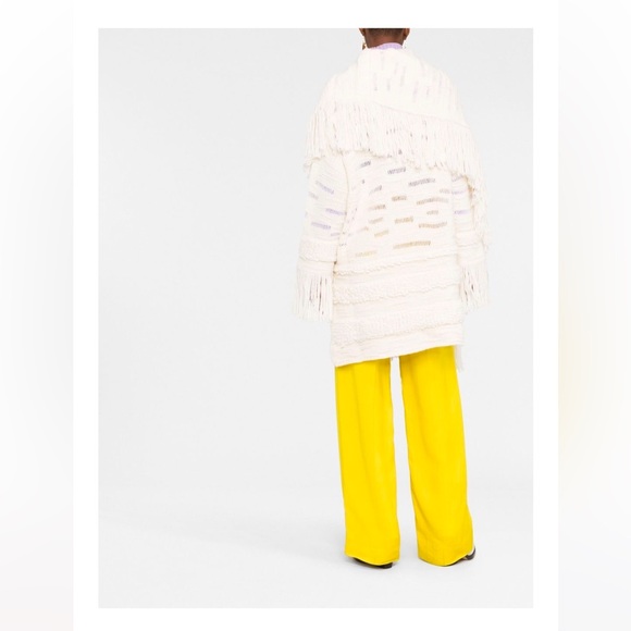 Stella McCartney asymmetric fringed cardi-coat - Picture 8 of 8